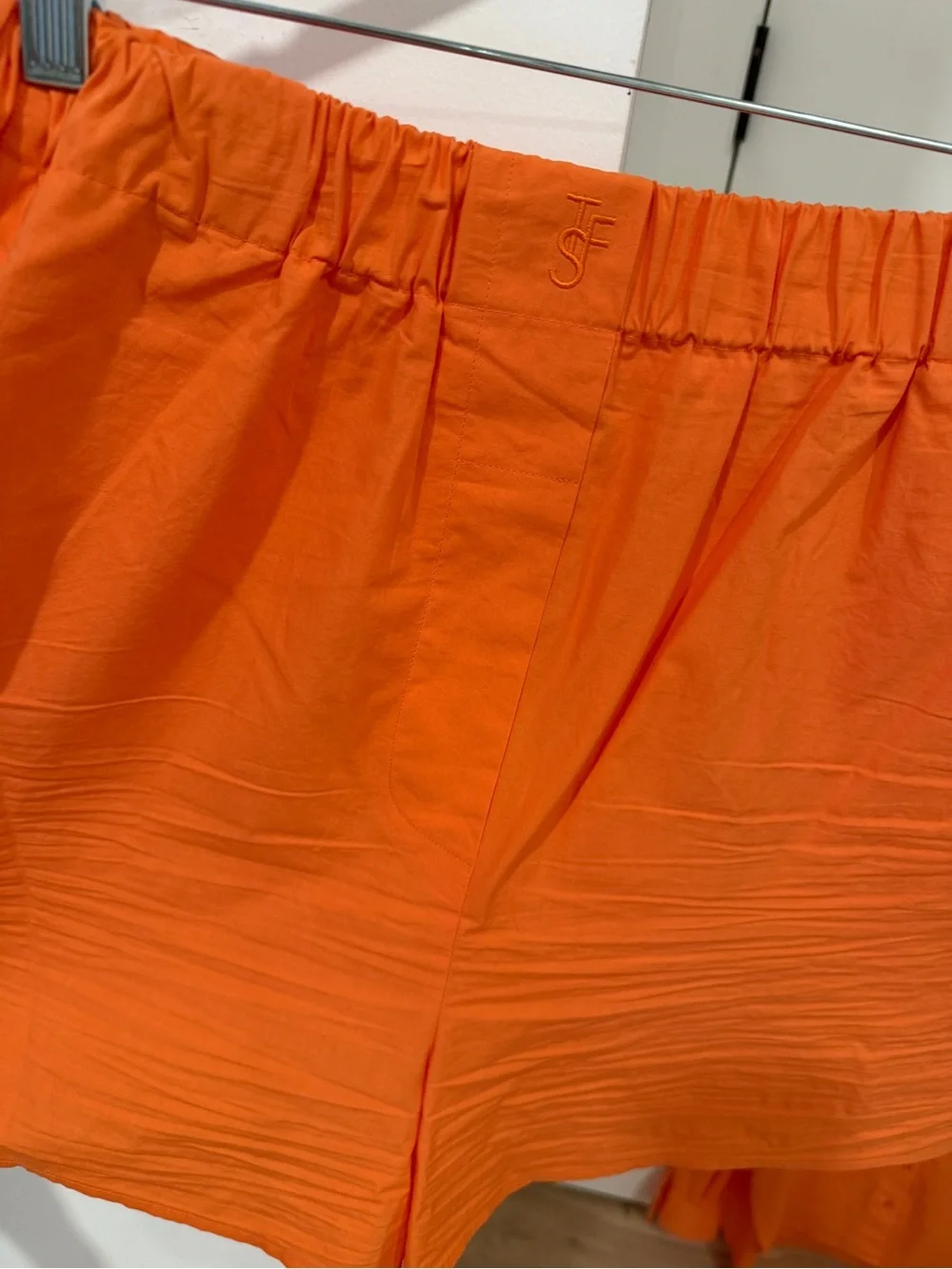 The Frankie Shop Lui Tangerine Shirt Boxer Shorts Set Orange L